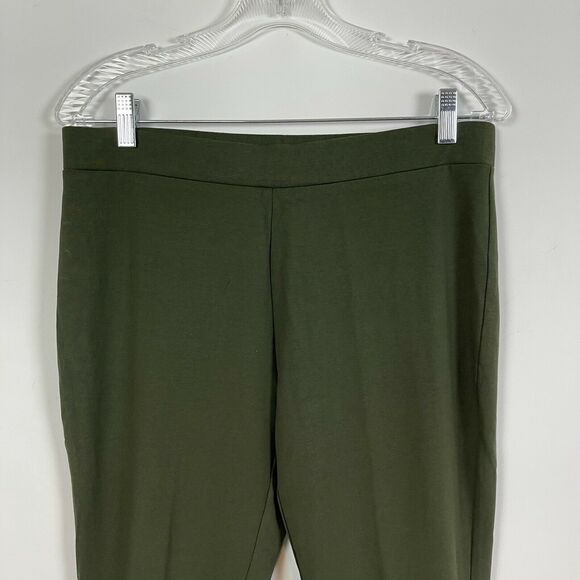 Susan Graver Womens Legging XXS Loden Green Lacing Premium Stretch NWOT - Picture 6 of 8